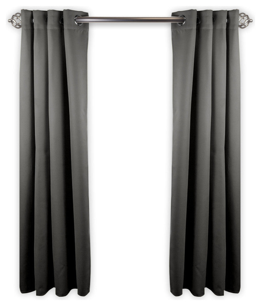 Heavy Duty Drapery Single Panel, Light Gray, 96"x108"
