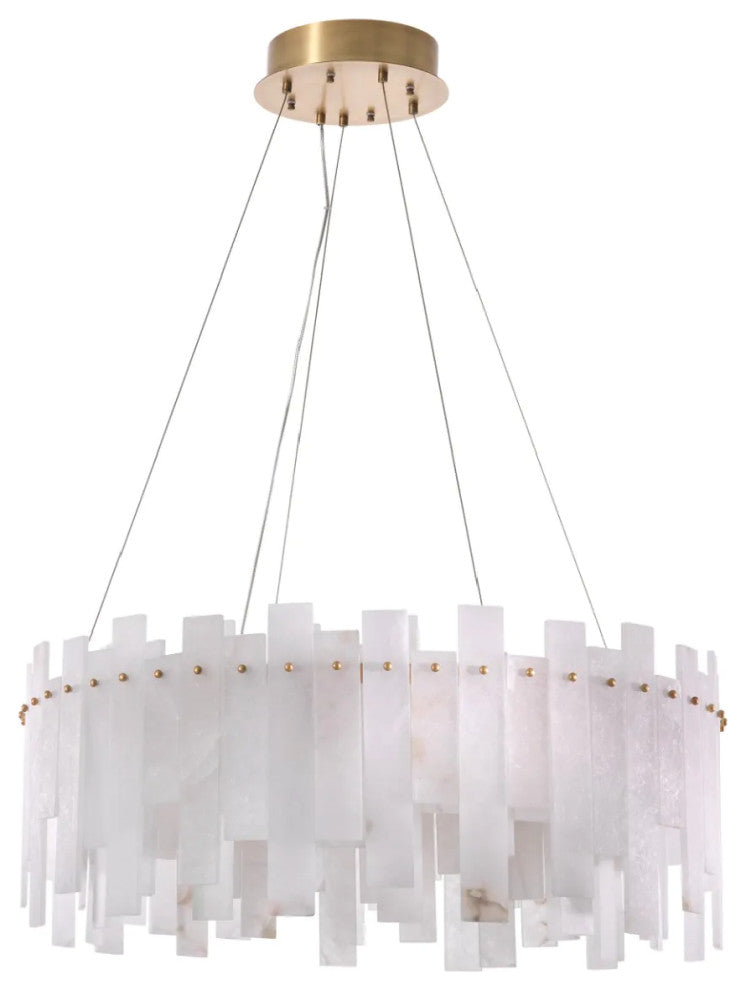 Alabaster Modern Chandelier, Eichholtz Pizzorni