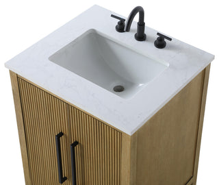 Home Living 24" Single Bathroom Vanity, Linen Oak