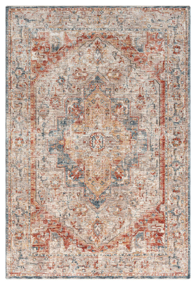 Hampton Medallion Machine Made Indoor Area Rug, 7'10", Beige