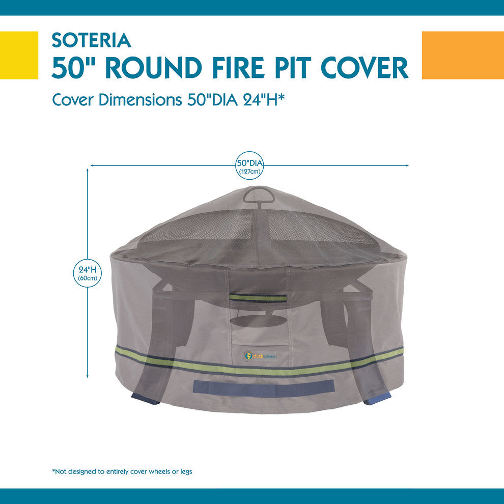 Duck Covers Soteria RainProof 50 in. Round Fire Pit Cover