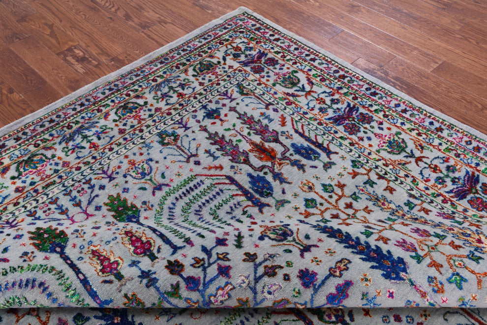 8' 11" X 12' 2" Persian Ziegler Handmade Wool & Silk Rug - Q13719