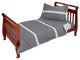 Solid Stripe Toddler Bedding, Gray and White