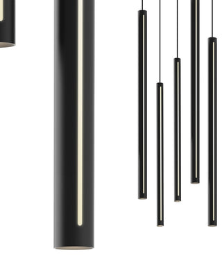 Scepter 36" Cylindrical LED Pendant, Black