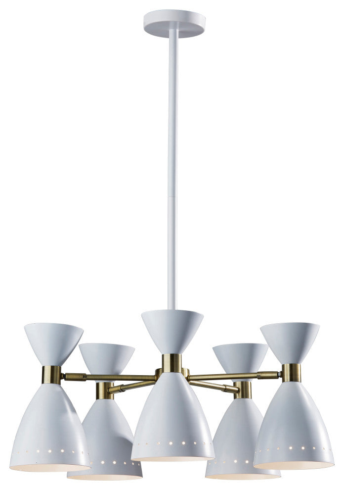 Oscar 5-Head Pendant, White