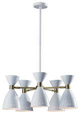 Oscar 5-Head Pendant, White