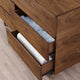 Dresser Drawer Chest Stand, Wood, Brown Walnut, Modern Farmhouse Living Room