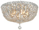 Elegant Tranquil Flush Mount, Chrome Finish With Royal Cut Crystal