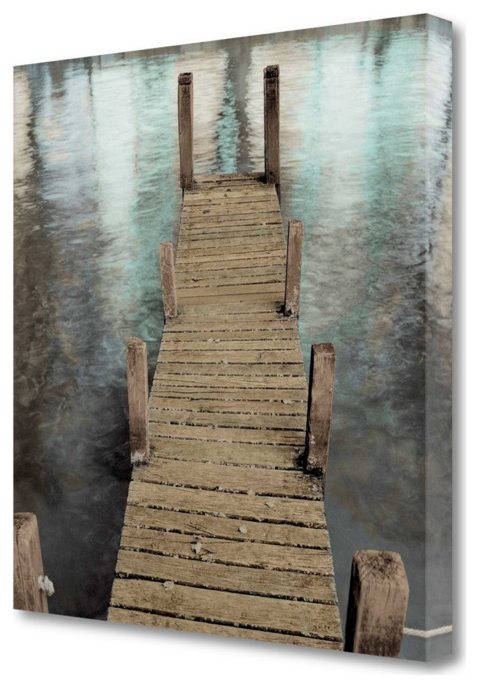 Small Dock on the Water 3 Giclee Wrap Canvas Wall Art