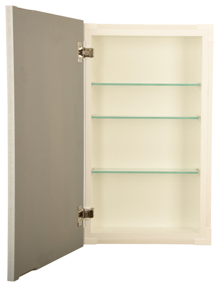 Dolphin Slab Panel Frameless Recessed Medicine Cabinet with LED Light - 14 x 30,
