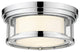Zlite 426F12-CH 2-Light Flush Mount, Clear Outside/Matte Opal Inside