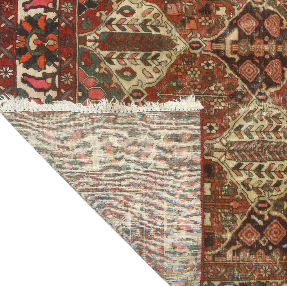 Vintage Distressed Makayla Ivory/Rust Runner, 4'7x10'0
