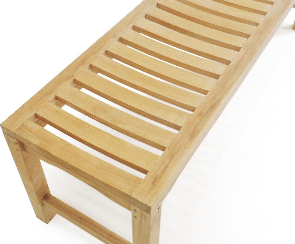 71x35" Table with 2 Benches and 2 Folding Chairs, Grade A Teak