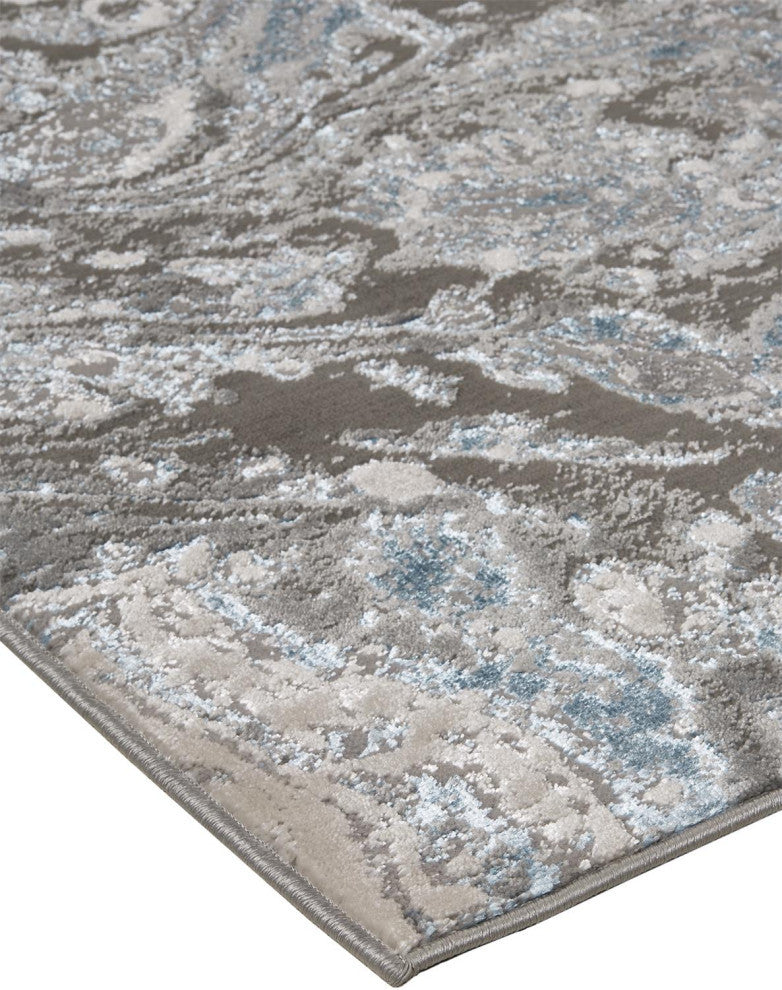 Weave & Wander Aurelian Silver/Blue 2'10"x7'10" Runner