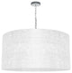 1 Light X-Large Braxton Polished Chrome Pendant w/ White/Clear Shade