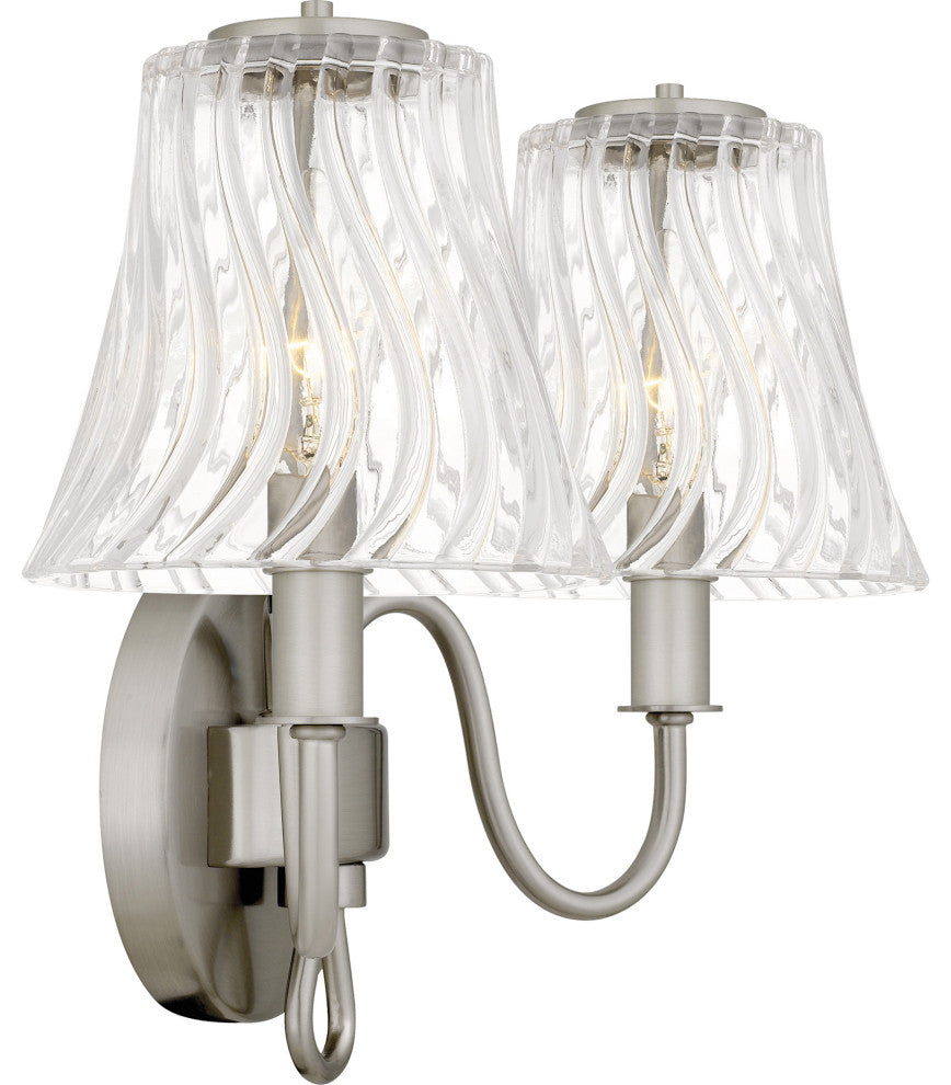 Quoizel MCK8615 McKinney 2 Light 16"W Vanity Light - Brushed Nickel