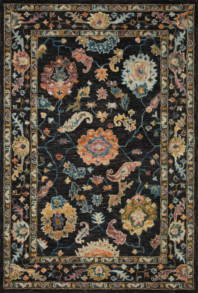 Loloi Padma Black / Multi 2'-0" x 5'-0" Area Rug