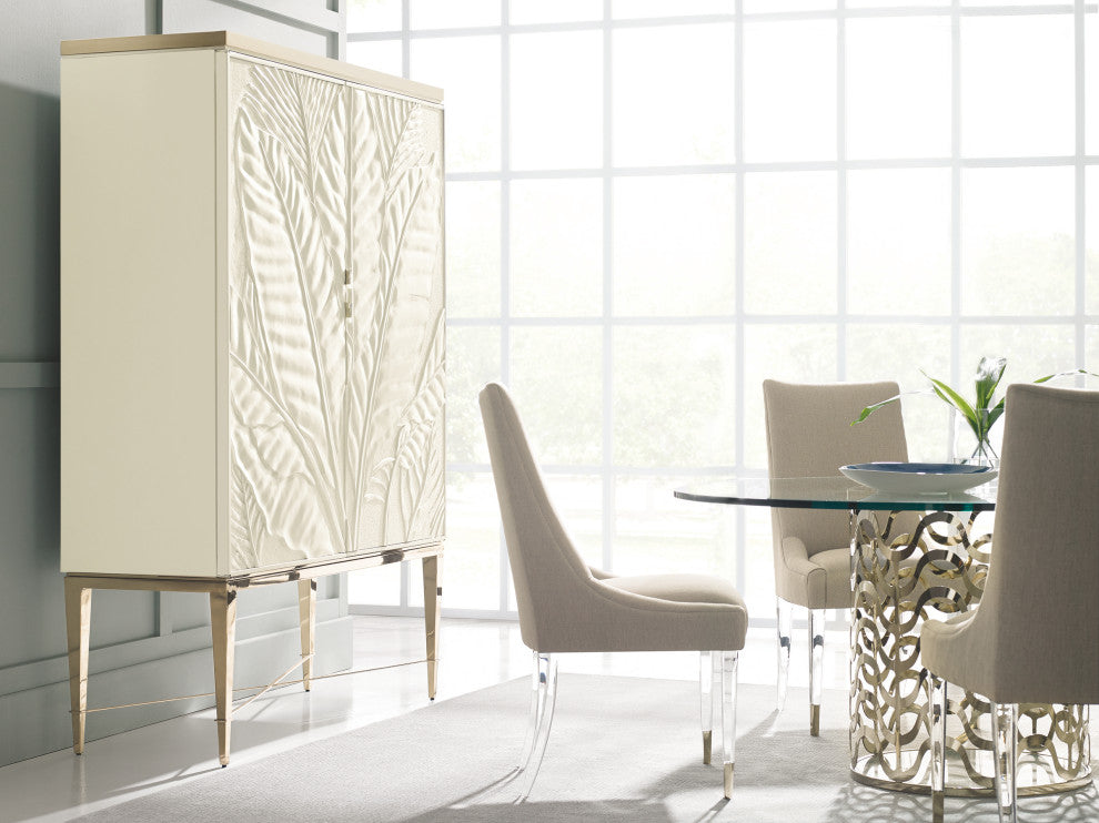 Palms Up! Carved Ivory Bar With Gold Legs