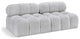 Ames Boucle Fabric Modular Sofa, Grey, 2-Piece: 2 Armless Chair