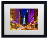 Philippe Hugonnard 'City Hall Philly', Black Frame, White Mat, 20x16