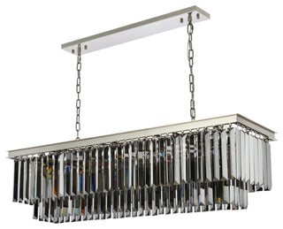 Elegant Lighting 1232D50-SS/RC Sydney 12 Light 50"W Crystal - Matte Black