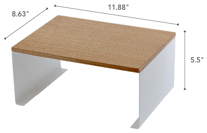 Tosca Wood-Top Stackable Kitchen Rack, White