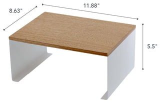 Tosca Wood-Top Stackable Kitchen Rack, White