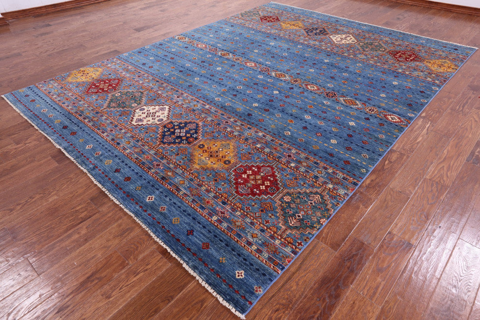 8' 3" X 11' 4" Khorjin Super Kazak Hand Knotted Rug Q5335