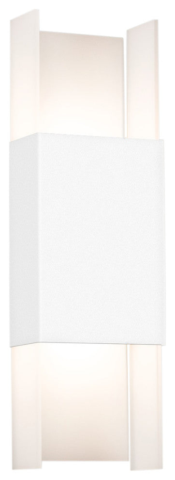 Ansa Outdoor LED Sconce, Textured White, Soft White