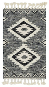 Unique Loom Ivory Mesa Area Rug, Charcoal, 3'3x5', Rectangular