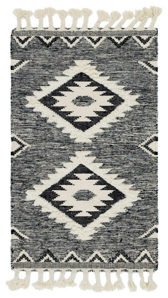 Unique Loom Ivory Mesa Area Rug, Charcoal, 3'3x5', Rectangular