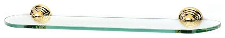 Alno 24" Glass Shelf with Brackets in Polished Brass