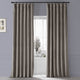 Signature Plush Velvet Blackout Curtain Single Panel, Library Taupe, 50"w X 108"l