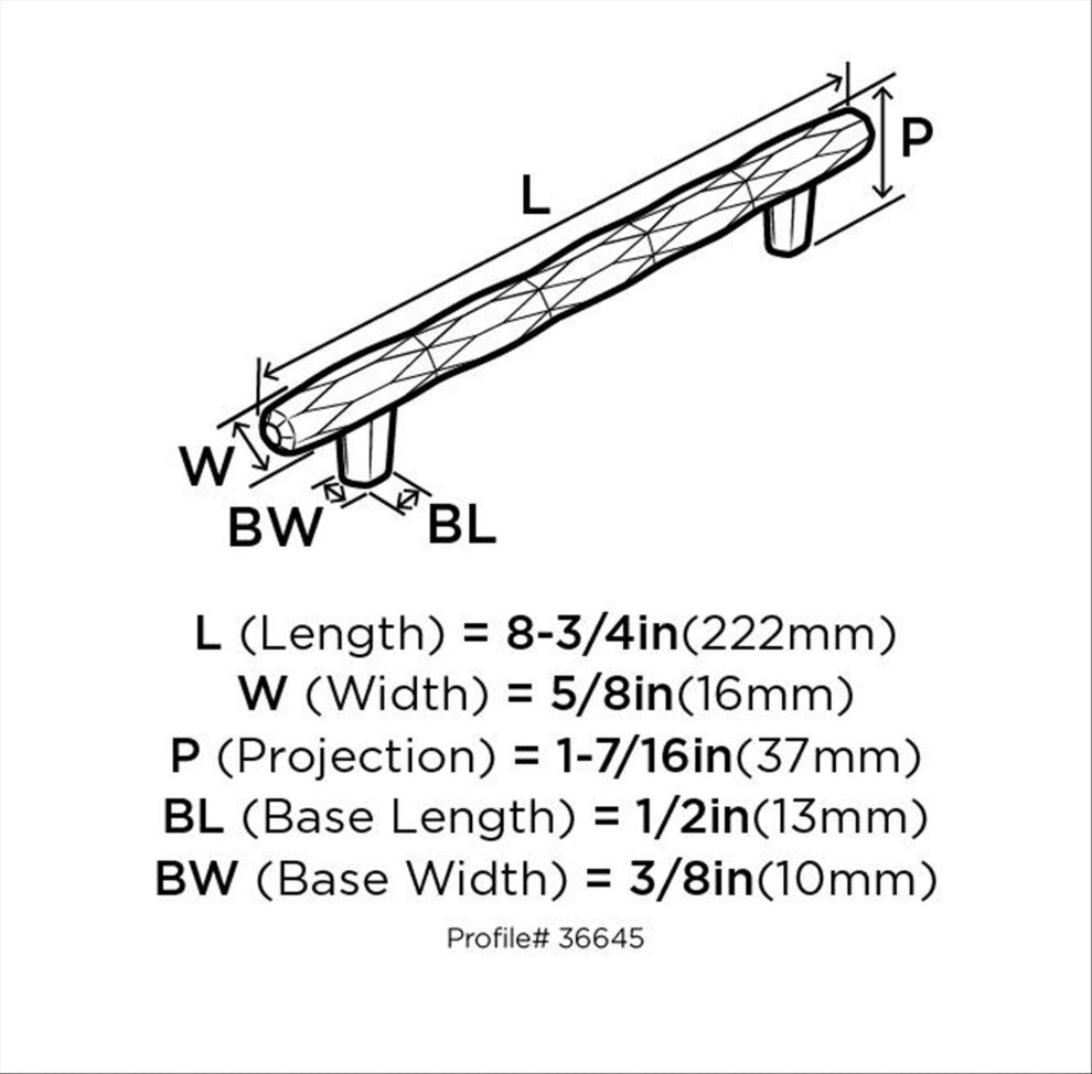 St. Vincent 6-5/16" Center-to-Center Black Bronze Cabinet Pull