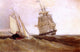 William Bradford Passing Ships, Gallery Wrapped Canvas Print, 18"x27"