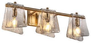 LNC Afmean 3-Light 24"W Modern Smoked-Gray Bathroom Vanity Light