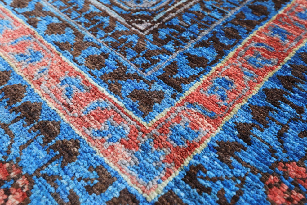 Mamluk Geometric Hand-Knotted Rug 6' 8" X 9' 9" - Q12241