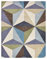 HAND TUFTED WOOL ECO-FRIENDLY AREA RUGS - Rectangle,Multicolor,Geometric