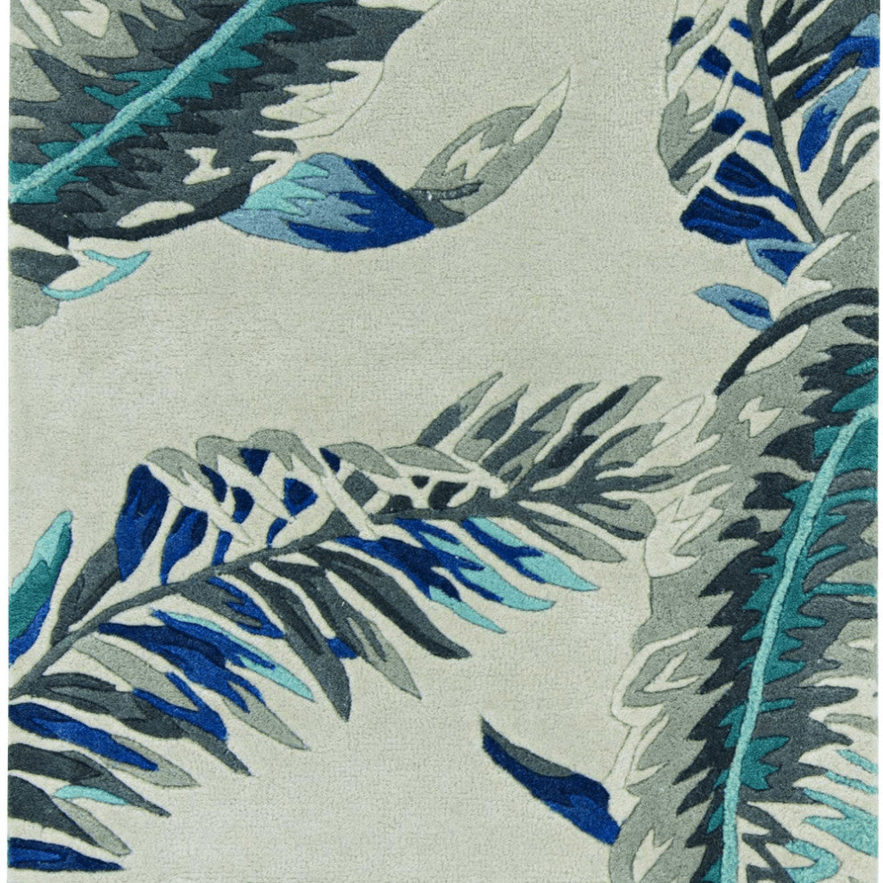 60 X 96 Grey Or  Blue Wool Rug
