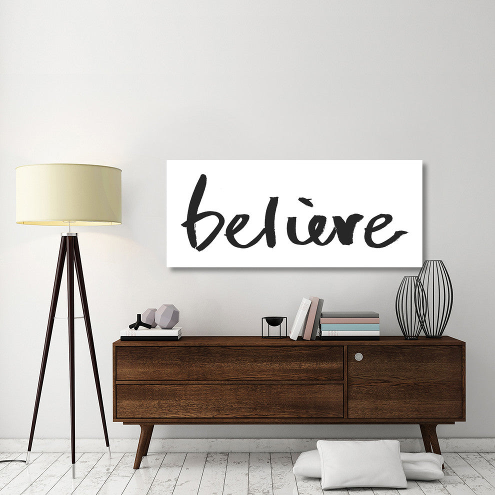 "Believe Panel BW" Digital Paper Print by Sue Schlabach, 62"x26"