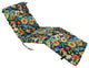 72"X24" Patterned Outdoor Chaise Lounge Cushion, Alfinia Fresco Caspian