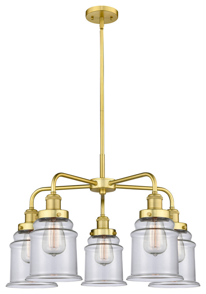 Innovations Canton 5 24" Chandelier Satin Gold