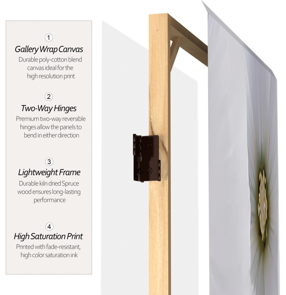 6' Tall Floral Double Sided Room Divider