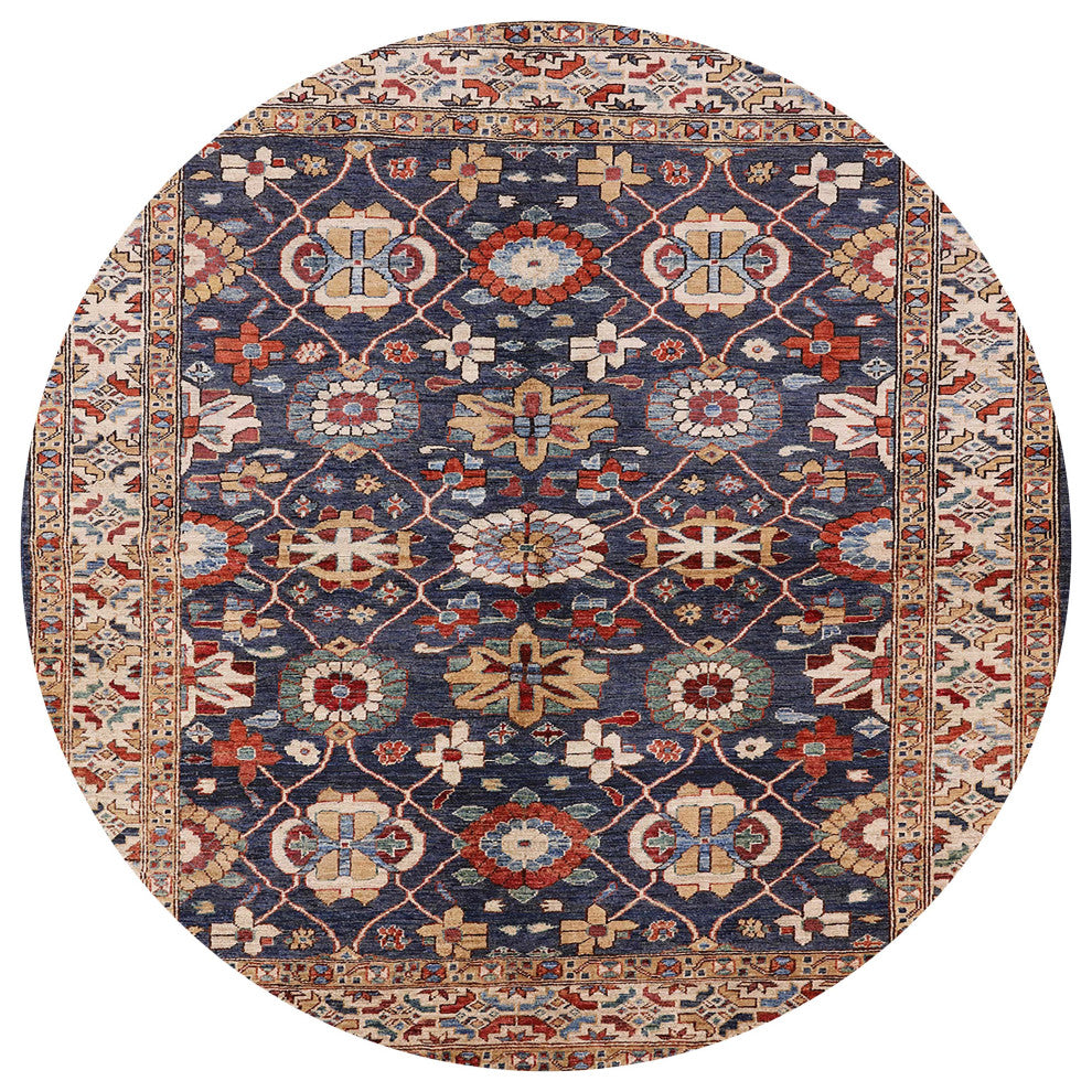 Ahgly Company Indoor Round Mid-Century Modern Area Rugs, 7' Round