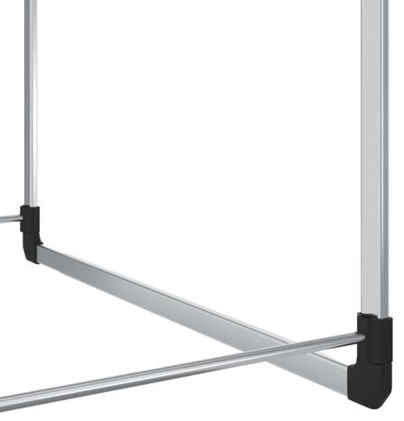 vidaXL Wardrobe Hanging Rail Silver