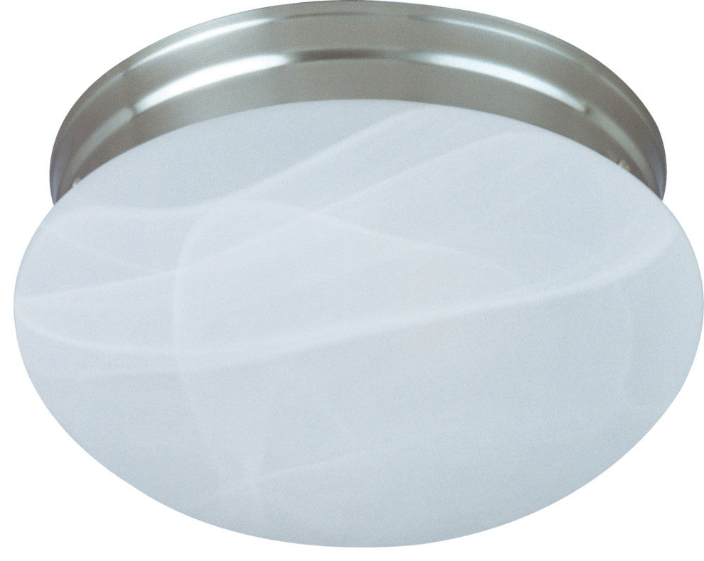Maxim 5885 Essentials 9"W 2 Light Ceiling Light - Satin Nickel / Marble Glass