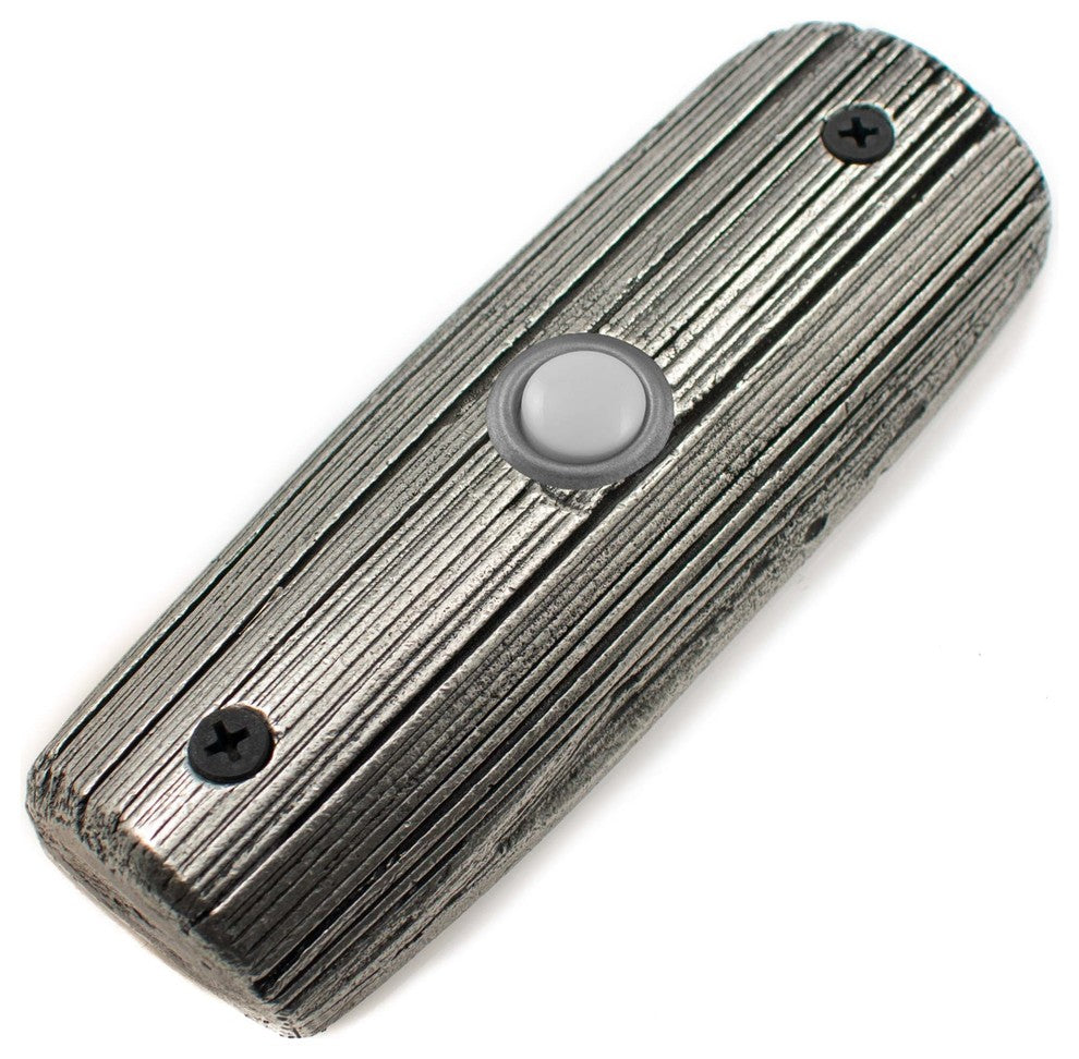 Yucca Doorbell, Handmade Luxury Hardware, Polished Pewter
