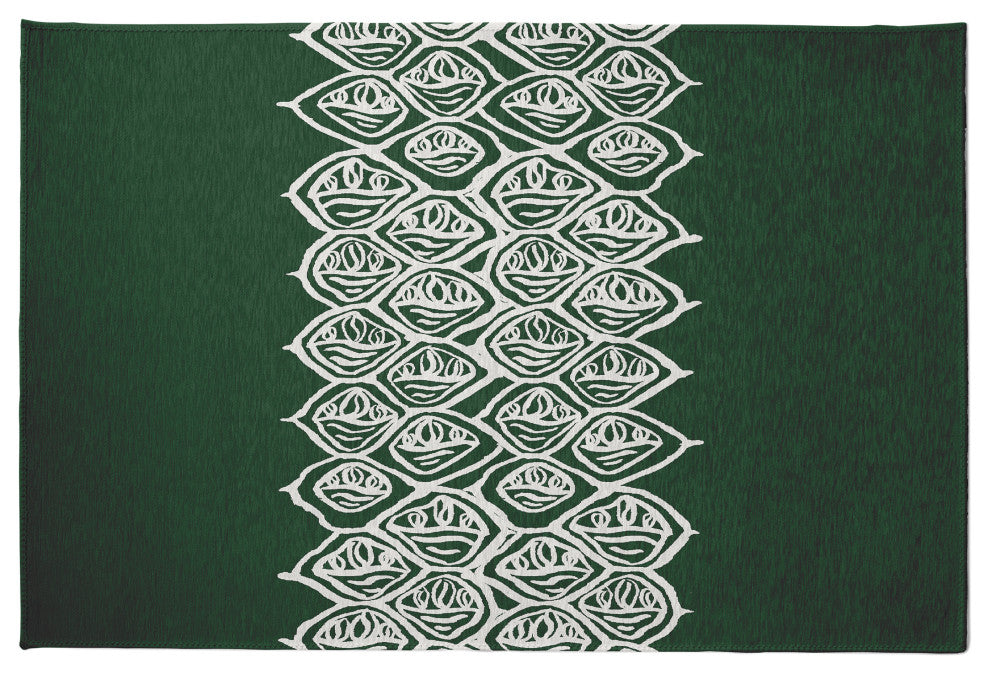 Cowry Stack Rug, Green, 2'x3'