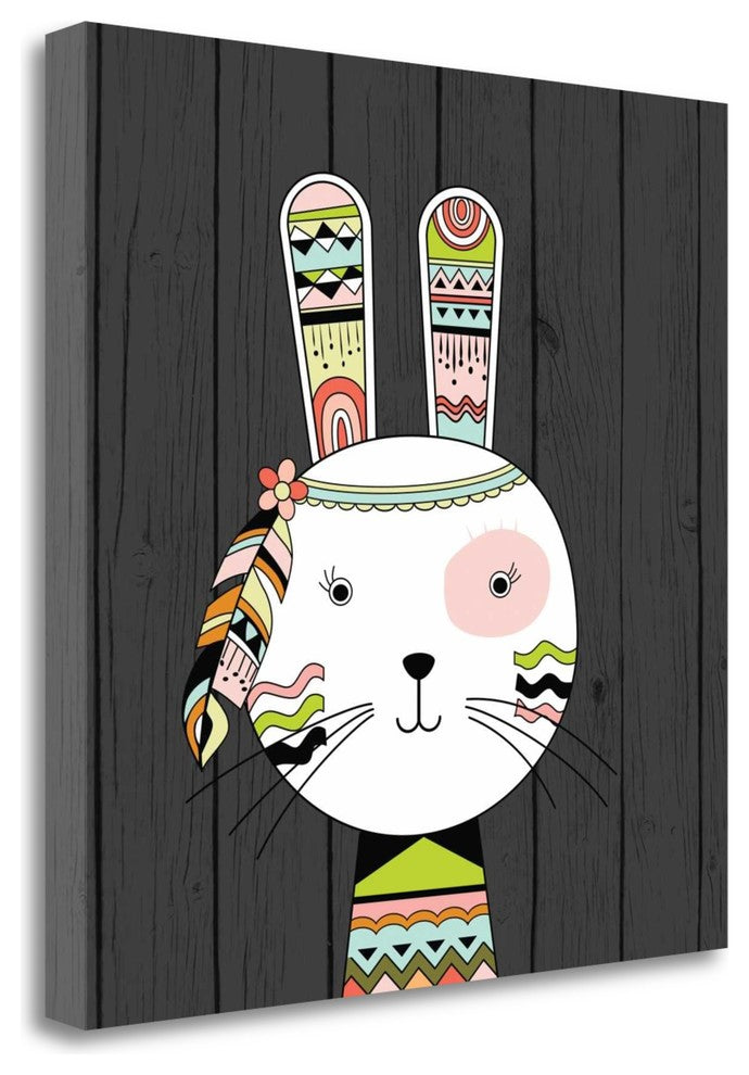 "Tribal Rabbit" By Tamara Robinson, Giclee Print on Gallery Wrap Canvas