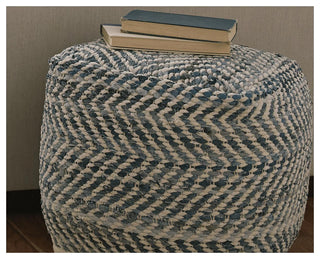 Chevron Pouf